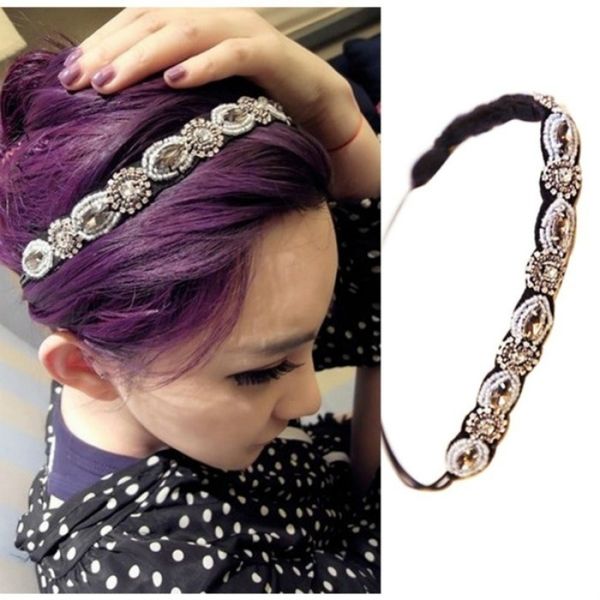 1 piece women fashion handmade beads imitation pearls crystal headband elastic hairbands headwear favorite hair accessories, Golden;white
1 piece women fashion handmade beads imitation pearls crystal headband elastic hairbands headwear favorite hair accessories, Golden;white