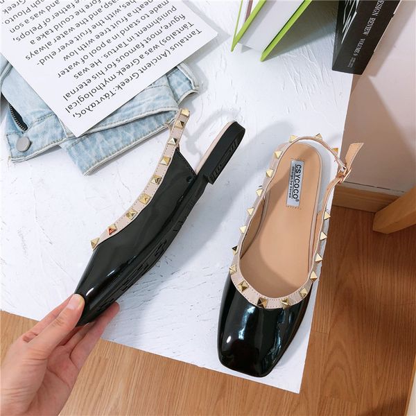 women mules rivet designers leather flat slippers outside dress elegant sandals round toe beach casual shoes woman slides white, Black
women mules rivet designers leather flat slippers outside dress elegant sandals round toe beach casual shoes woman slides white, Black