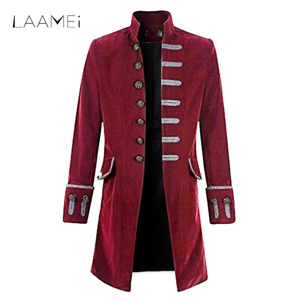 laamei vintage plus size men jacket trim steampunk jacket long sleeve stand collar jackets male gothic brocade frock clothes, Black;brown
laamei vintage plus size men jacket trim steampunk jacket long sleeve stand collar jackets male gothic brocade frock clothes, Black;brown