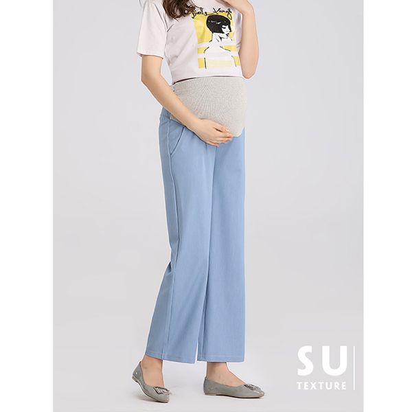 emotion moms women's maternity trousers high waisted pregnant pants loose straight cut knitted soft maternity capris wear, White
emotion moms women's maternity trousers high waisted pregnant pants loose straight cut knitted soft maternity capris wear, White