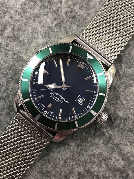 wholesale mens luxury watches stainless steel mesh strap ceramic bezel mens automatic movement mechnical superocean wristwatch, Slivery;brown
wholesale mens luxury watches stainless steel mesh strap ceramic bezel mens automatic movement mechnical superocean wristwatch, Slivery;brown