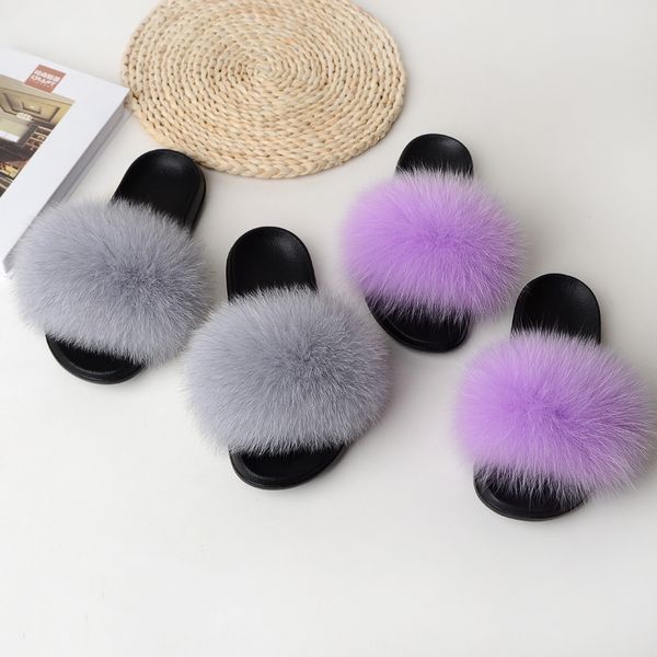factory wholesale eva slippers ladies raccoon leather slide ladies soft real fox leather fur slippers, Black
factory wholesale eva slippers ladies raccoon leather slide ladies soft real fox leather fur slippers, Black