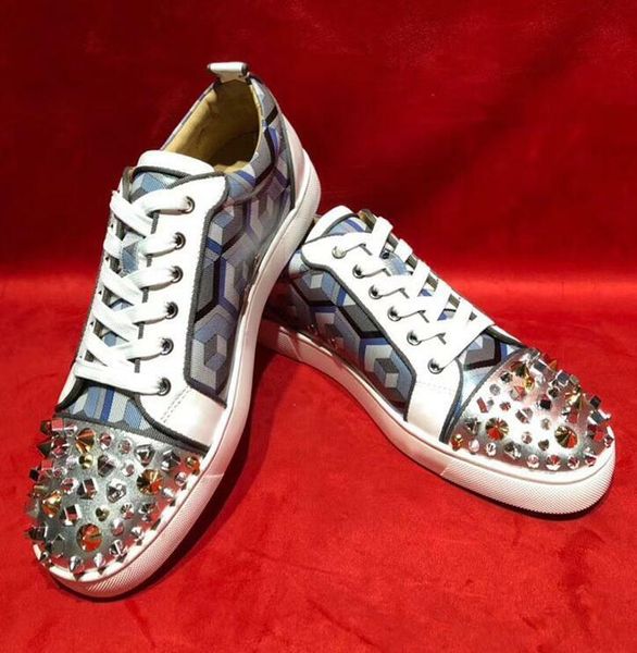 brand designer sneakers low cut spikes flats shoes red bottom for men and women leather sneakers party designer shoes, Black
brand designer sneakers low cut spikes flats shoes red bottom for men and women leather sneakers party designer shoes, Black