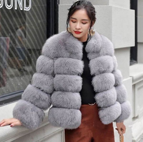 new winter coat women faux fox fur coat plus size women stand collar long sleeve faux fur jacket fur gilet fourrure, Black
new winter coat women faux fox fur coat plus size women stand collar long sleeve faux fur jacket fur gilet fourrure, Black