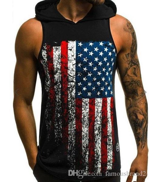 mens summer designer tank crew neck sleeveless hooded fashion style vest american print casual apparel, White;black
mens summer designer tank crew neck sleeveless hooded fashion style vest american print casual apparel, White;black