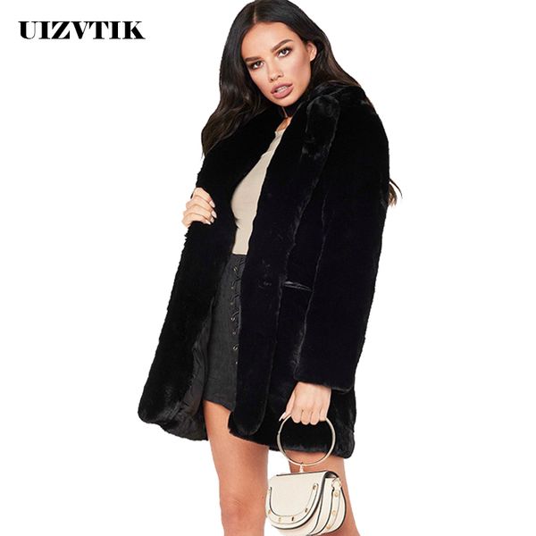 plus size thick warm autumn winter coat women 2019 casual faux fur coat female vintage long sleeve fur jackets casaco feminino, Black
plus size thick warm autumn winter coat women 2019 casual faux fur coat female vintage long sleeve fur jackets casaco feminino, Black