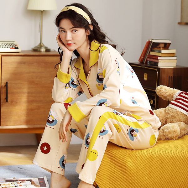 autumn 100%cotton women pajamas set cartoon thin pijama mujer long sleeve turn-down collar plus size sleepwear female homewear, Black;red
autumn 100%cotton women pajamas set cartoon thin pijama mujer long sleeve turn-down collar plus size sleepwear female homewear, Black;red