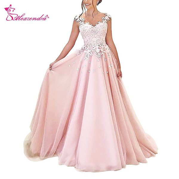 alexzendra pink tulle prom dresses scoop neck illusion back evening dresses plus size party women gown, White;black
alexzendra pink tulle prom dresses scoop neck illusion back evening dresses plus size party women gown, White;black