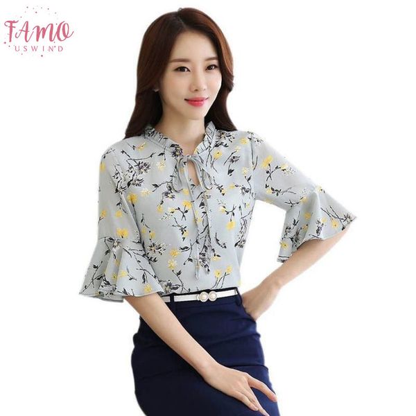 summer women flare sleeve chiffon blouse shirts fashion floral print female half ladies girls blusas, White
summer women flare sleeve chiffon blouse shirts fashion floral print female half ladies girls blusas, White