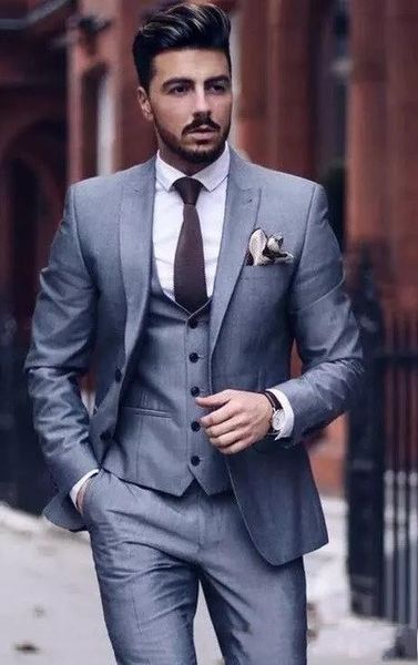 new design two buttons light grey wedding men suits peak lapel three pieces business groom tuxedos (jacket+pants+vest+tie) w1163, Black;gray
new design two buttons light grey wedding men suits peak lapel three pieces business groom tuxedos (jacket+pants+vest+tie) w1163, Black;gray