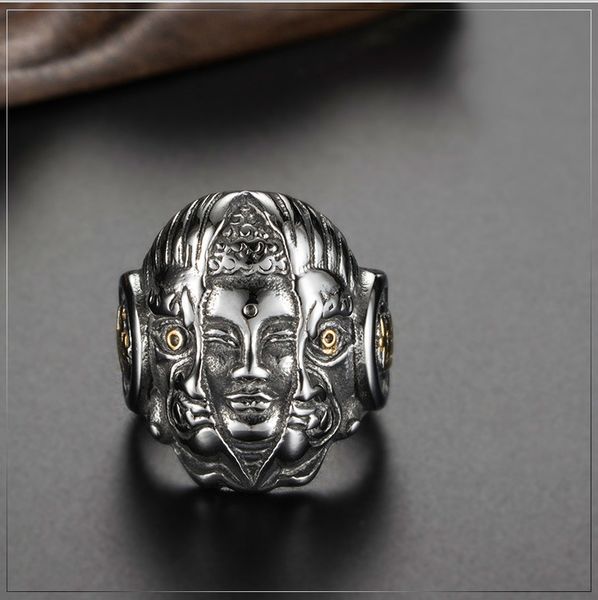 chinese wind god and devil good and evil in a flash retro stainless steel men's ring personalized jewelry wholesale postage, Silver
chinese wind god and devil good and evil in a flash retro stainless steel men's ring personalized jewelry wholesale postage, Silver