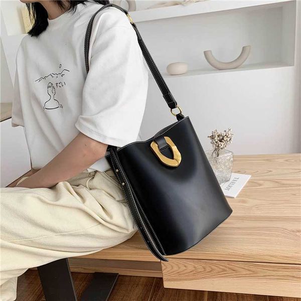 fashion wild bucket bag women's shoulder bags pu messenger bags ladies casual brand designer cross body