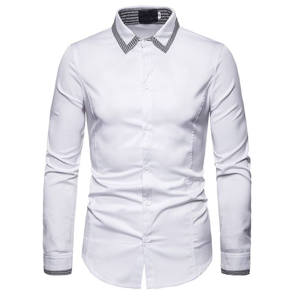 fashion solid men shirt spring autumn white black blue office casual basic long sleeve shirts men's clothes workwear 2019
fashion solid men shirt spring autumn white black blue office casual basic long sleeve shirts men's clothes workwear 2019