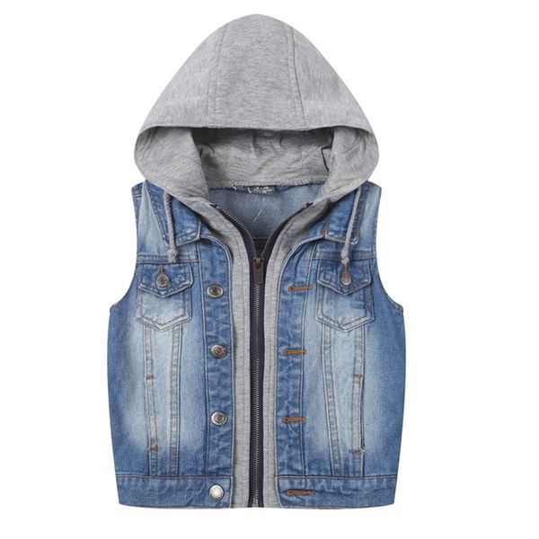 2019 boys and girls spring clothes cowboy vest kids waistcoat child sleeveless jacket children's clothing denim outwear, Blue
2019 boys and girls spring clothes cowboy vest kids waistcoat child sleeveless jacket children's clothing denim outwear, Blue