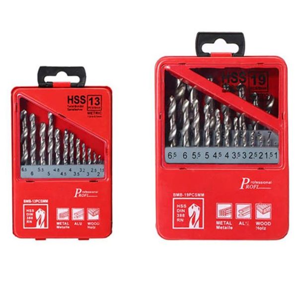 13pcs 1.5-6.5mm / 19pcs 1-10mm twist drill hss set with wood hole drill case for industury use wooden metal hole punching tools
13pcs 1.5-6.5mm / 19pcs 1-10mm twist drill hss set with wood hole drill case for industury use wooden metal hole punching tools