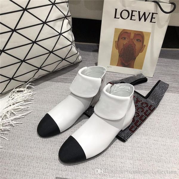 Women white flat ankle boot ivory black leather winter women martin bootie cau ual de igner flat mule with box
Women white flat ankle boot ivory black leather winter women martin bootie cau ual de igner flat mule with box