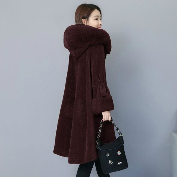 2019 winter new fashion sheep sheared coat female long section fur fur one coat ladies windbreaker, Black
2019 winter new fashion sheep sheared coat female long section fur fur one coat ladies windbreaker, Black