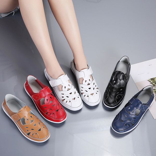 xiniu ladies shoes fashion solid color flat shoes women leather versatile flat soft hollow sandals #0802, Black
xiniu ladies shoes fashion solid color flat shoes women leather versatile flat soft hollow sandals #0802, Black