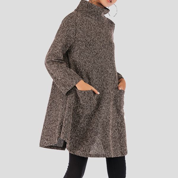 autumn winter knitted coat 2018 vintage ruffled jacket women loose large size long sweater coats women casual vestidos female, Black;brown
autumn winter knitted coat 2018 vintage ruffled jacket women loose large size long sweater coats women casual vestidos female, Black;brown