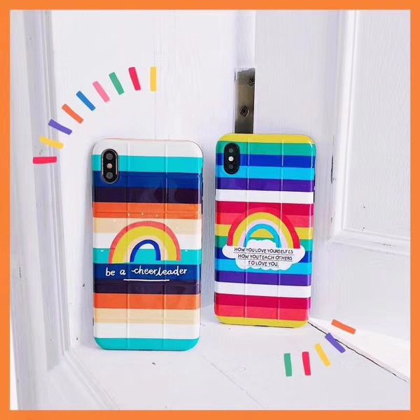 one piece luxury imd phone case for iphone 6s 7 8p x xs xsmax fashion rainbow lattice designer phone case back cover
one piece luxury imd phone case for iphone 6s 7 8p x xs xsmax fashion rainbow lattice designer phone case back cover