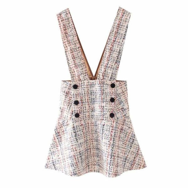 casual dresses women vintage houndstooth print overall dress ladies buttons decoration strap vestidos chic ds3548, Black;gray
casual dresses women vintage houndstooth print overall dress ladies buttons decoration strap vestidos chic ds3548, Black;gray