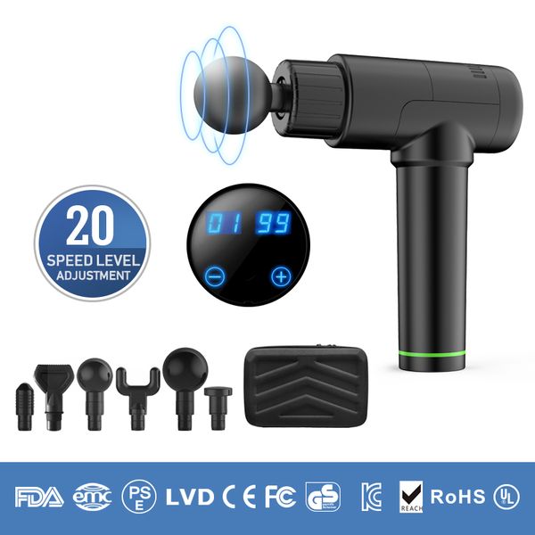 led fascia gun massage deep muscle massager stimulator for neck back body exercising relaxation slimming shaping pain relief
led fascia gun massage deep muscle massager stimulator for neck back body exercising relaxation slimming shaping pain relief