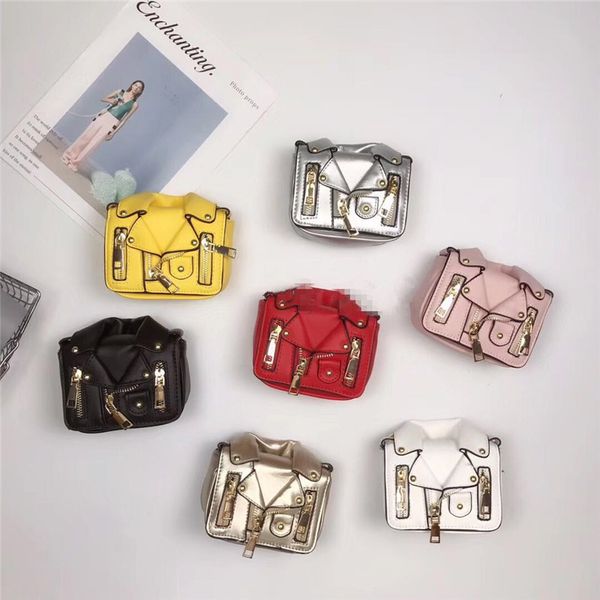 kids handbags 2019 girls mini princess purses korean fashion chain patchwork shoulder bags lovely clothes shape bags gifts, Black