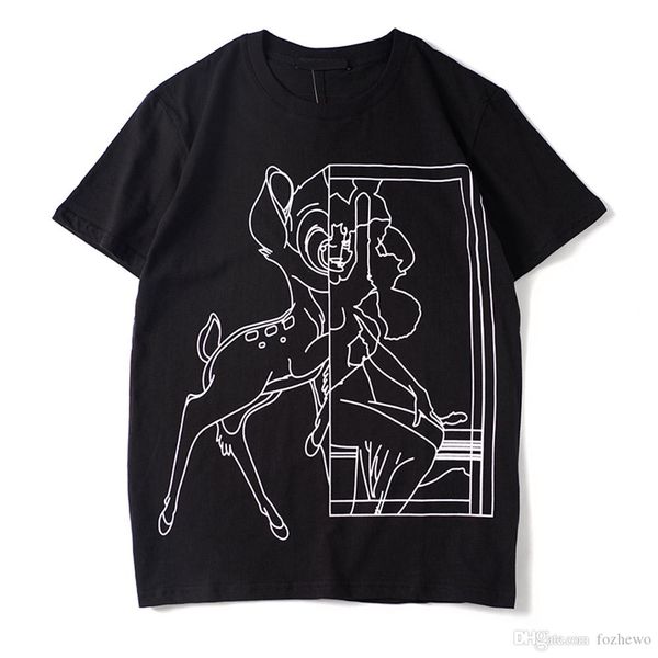 new men designer t shirt women paris brand clothing tshirt sketch sika deer printed t-shirt 100% cotton male tees, White;black
new men designer t shirt women paris brand clothing tshirt sketch sika deer printed t-shirt 100% cotton male tees, White;black