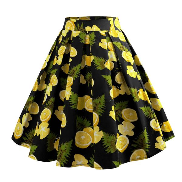 lemon print high waist vintage skirt women plus size cotton pleated goth skirts ladies summer skater tutu office midi skirt, Black
lemon print high waist vintage skirt women plus size cotton pleated goth skirts ladies summer skater tutu office midi skirt, Black