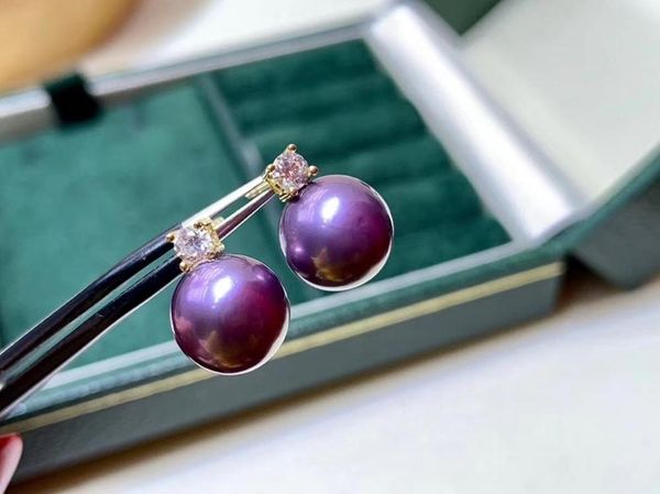 d405 pearl earrings fine jewelry solid 18k gold natural round 8-9mm fresh water purple pearls stud earrings for women presents, Golden;silver
d405 pearl earrings fine jewelry solid 18k gold natural round 8-9mm fresh water purple pearls stud earrings for women presents, Golden;silver