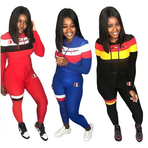 brand women tracksuit champion letter long sleeve pullover hooded pants legging two piece set outfits jogging clothes c925, White
brand women tracksuit champion letter long sleeve pullover hooded pants legging two piece set outfits jogging clothes c925, White