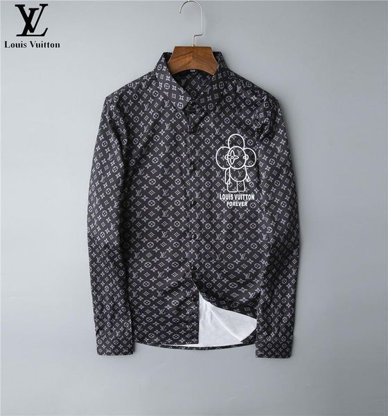 2020 men's casual print lapel slim long sleeve luxury logo shirt european and american fashion brand trend shirt -t, White;black
2020 men's casual print lapel slim long sleeve luxury logo shirt european and american fashion brand trend shirt -t, White;black