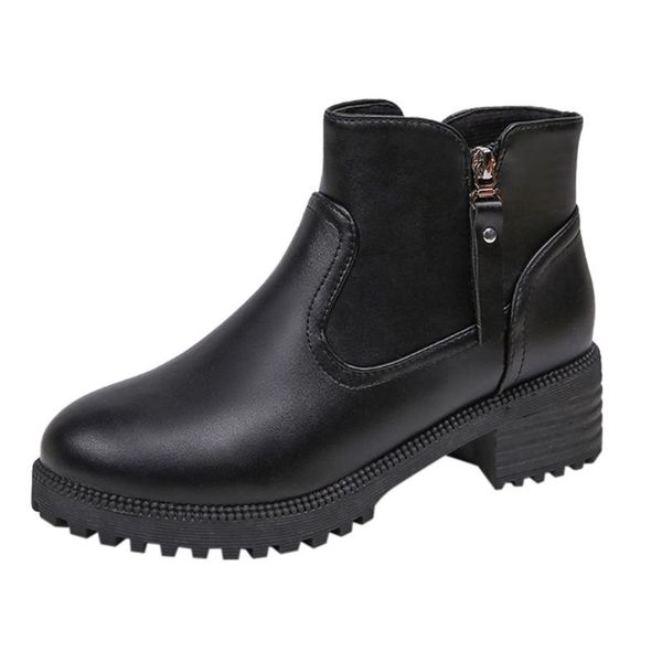 women's round head with versatile large size england with short boots double zipper ladies ankle boots high heels, Black
women's round head with versatile large size england with short boots double zipper ladies ankle boots high heels, Black