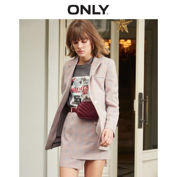 only 2019 spring summer new women's thin leisure checked blazer |119108538, White;black
only 2019 spring summer new women's thin leisure checked blazer |119108538, White;black