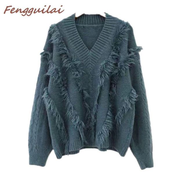 new autumn 2020 pullover tassel sweaters loose jumper casual white camel blue sweater women knitting sweaters long sleeve, White;black
new autumn 2020 pullover tassel sweaters loose jumper casual white camel blue sweater women knitting sweaters long sleeve, White;black