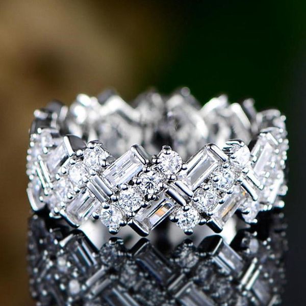 copper women luxury zircon inlaid wedding ring white rose gold color full crystal engagement wedding rings, Slivery;golden
copper women luxury zircon inlaid wedding ring white rose gold color full crystal engagement wedding rings, Slivery;golden