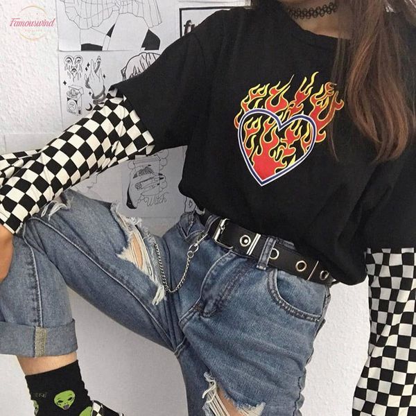 new cotton harajuku gothic tshirt heaven hell print short sleeve tees fashion casual appliques couple t shirt 90s clothing, White
new cotton harajuku gothic tshirt heaven hell print short sleeve tees fashion casual appliques couple t shirt 90s clothing, White