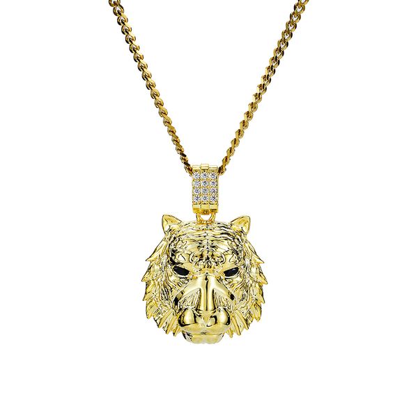 fashion new necklace dragon skull tiger tiger head necklace pendant pure copper gold plated micro-inlaid zircon hip hop jewelry, Silver
fashion new necklace dragon skull tiger tiger head necklace pendant pure copper gold plated micro-inlaid zircon hip hop jewelry, Silver