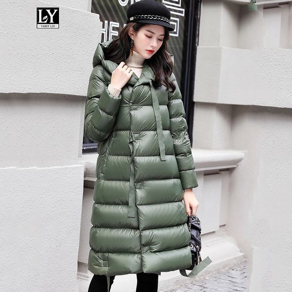 ly varey lin winter women ultra light 90% white duck down parka loose warm hooded long jacket female down outerwear, Black
ly varey lin winter women ultra light 90% white duck down parka loose warm hooded long jacket female down outerwear, Black