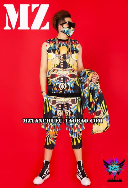 new egyptian color printed zipper hooded jacket set hip hop rock male singer performance clothing men's personality nightclub dj, Gray
new egyptian color printed zipper hooded jacket set hip hop rock male singer performance clothing men's personality nightclub dj, Gray