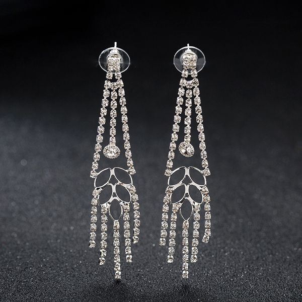 concise temperament personality earrings lady of quality wind hollow out multi-storey fully-jewelled tassels ear nail, Golden
concise temperament personality earrings lady of quality wind hollow out multi-storey fully-jewelled tassels ear nail, Golden