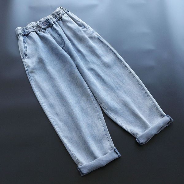 women jeans loose harem 2020 new summer spring elastic waist thin cotton denim ankle-length pants casual pockets women trousers, Blue
women jeans loose harem 2020 new summer spring elastic waist thin cotton denim ankle-length pants casual pockets women trousers, Blue