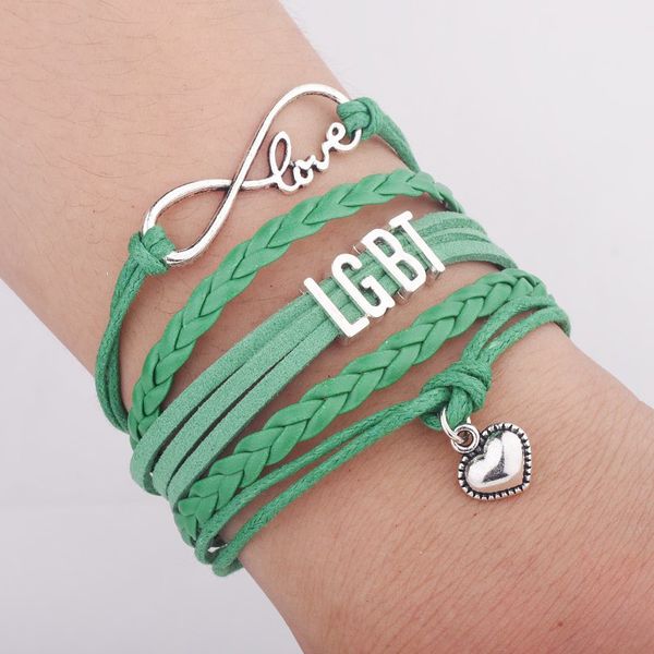 drop shipping wrap gay pride lgbt rainbow bracelet infinity love friendship gifts wedding charms personal jewelry, Black
drop shipping wrap gay pride lgbt rainbow bracelet infinity love friendship gifts wedding charms personal jewelry, Black