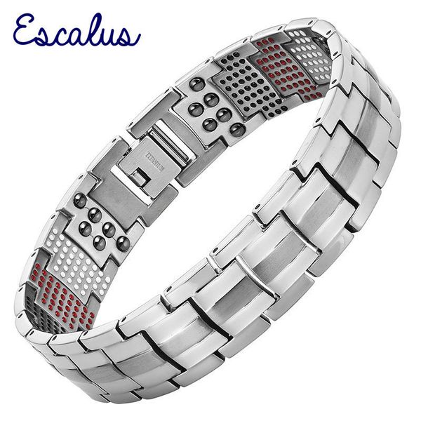 escalus trendy men's gun color pure titanium bracelet for men infra red bracelet ions germanium promote blood circulation, Golden;silver
escalus trendy men's gun color pure titanium bracelet for men infra red bracelet ions germanium promote blood circulation, Golden;silver