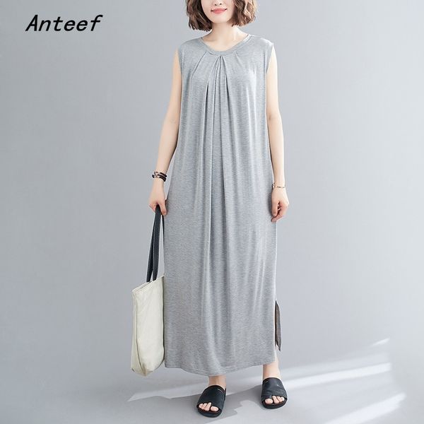 cotton plus size split sleeveless women casual loose long summer dress elegant clothes 2020 ladies dresses sundress, Black;gray
cotton plus size split sleeveless women casual loose long summer dress elegant clothes 2020 ladies dresses sundress, Black;gray