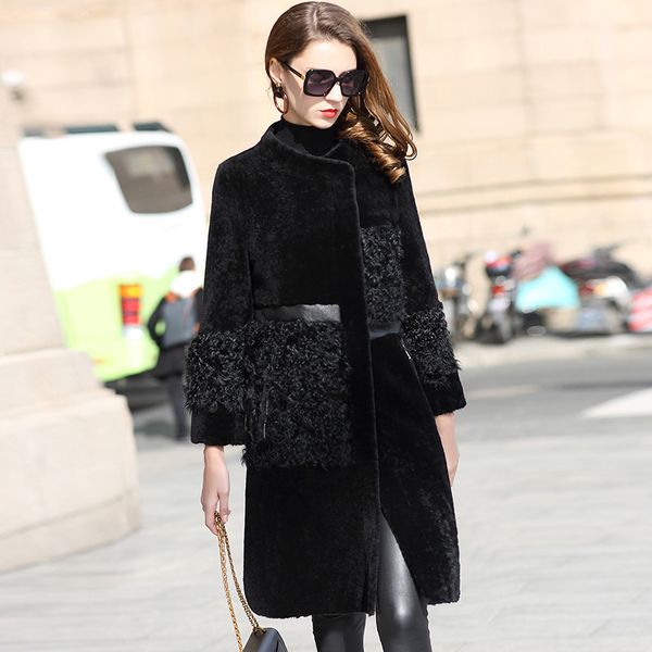 natural real fur coat 100% wool jacket autumn winter sheepskin coat women clothes 2020 korean double-faced long zt4401, Black
natural real fur coat 100% wool jacket autumn winter sheepskin coat women clothes 2020 korean double-faced long zt4401, Black