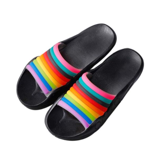 women's summer fashion slippers rainbow household slippers outdoor non-slip slides ladies indoor comfortable flip-flops, Black
women's summer fashion slippers rainbow household slippers outdoor non-slip slides ladies indoor comfortable flip-flops, Black