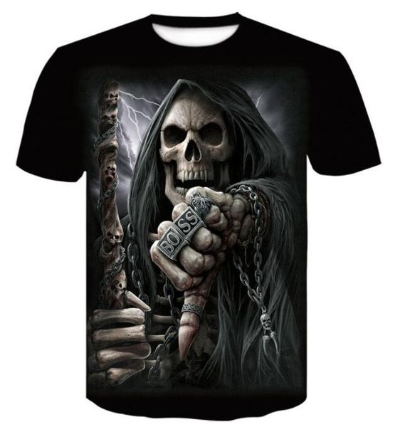 design online all saints' day round neck 3d digital skull print t-shirt men's short sleeve casual loose printed men's clothin, Black 
design online all saints' day round neck 3d digital skull print t-shirt men's short sleeve casual loose printed men's clothin, Black