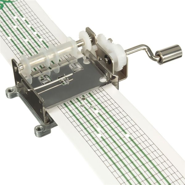 diy compose music spectrum hand crank operated punched tune paper tape music box movement + hole puncher + 20 note paper strips
diy compose music spectrum hand crank operated punched tune paper tape music box movement + hole puncher + 20 note paper strips