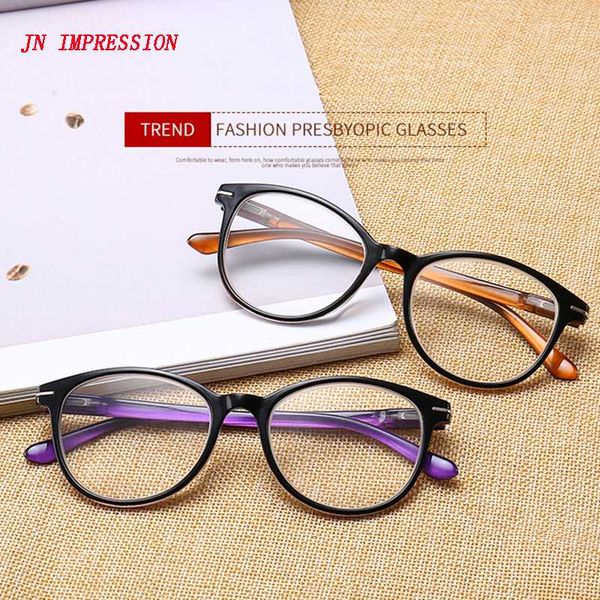 jn impression round frame reading glasses female resin lens ultra light tough glasses 100-400, White;black
jn impression round frame reading glasses female resin lens ultra light tough glasses 100-400, White;black